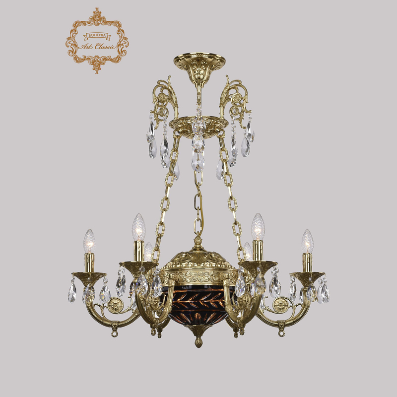 Подвесная люстра Art Classic 31.44.6.KR175SP.250IT.G.Sp.Amber.Blue.1D