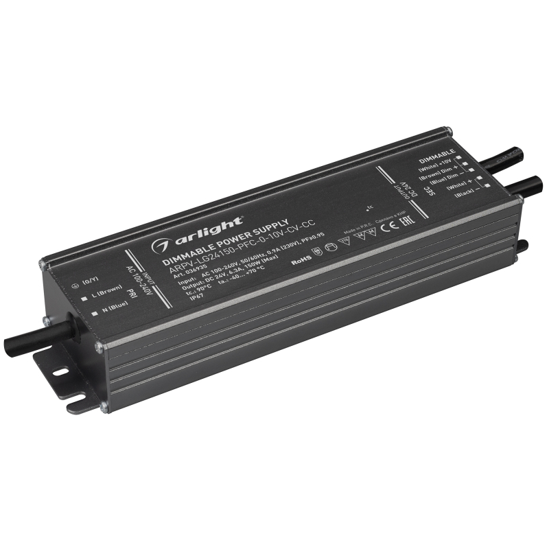 Блок питания Arlight ARPV-LG24150-PFC-0-10V-CV-CC (24V, 6.3A, 150W) 036935 Блок питания Arlight ARPV-LG24150-PFC-0-10V-CV-CC (24V, 6.3A, 150W) 036935