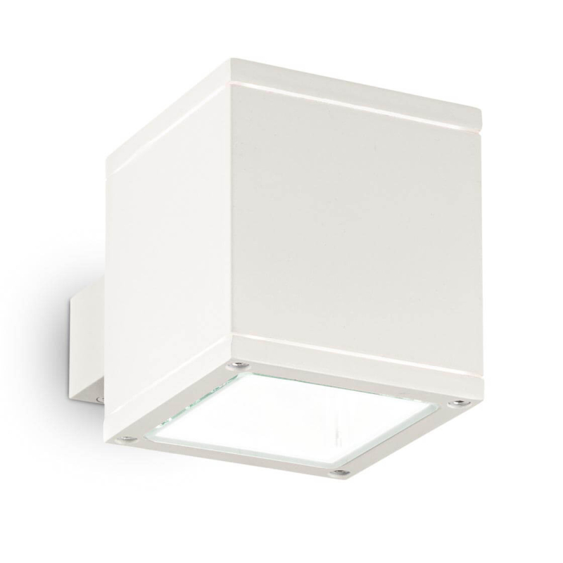 Уличный настенный светильник Ideal Lux Snif Square AP1 Bianco 144276 Уличный настенный светильник Ideal Lux Snif Square AP1 Bianco 144276