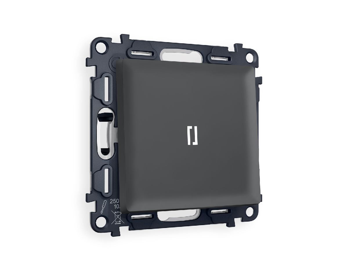 Комплект механизма 1-кл проходного выключателя с подсветкой Ambrella Volt Alfa MA902035