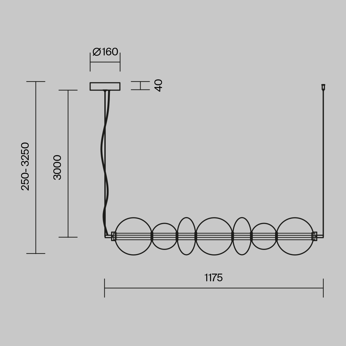 Подвесная люстра Maytoni Futuro MOD307PL-L40B3K Подвесная люстра Maytoni Futuro MOD307PL-L40B3K
