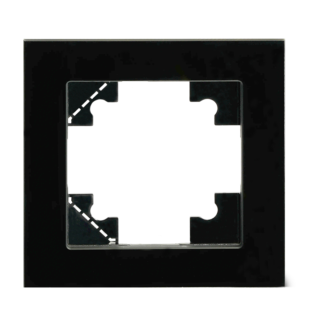 Рамка 1-местная для сенсорных механизмов, подсветки, стекло, Stekker Катрин GFR00-7001-05S  50304