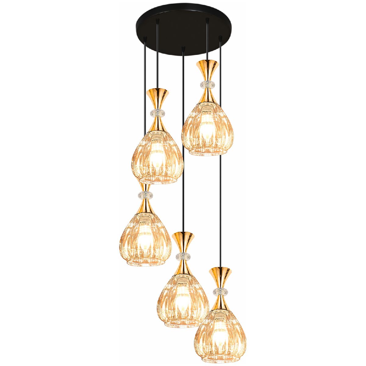 Подвесная люстра Reluce 09015-0.9-05 AMBER Подвесная люстра Reluce 09015-0.9-05 AMBER