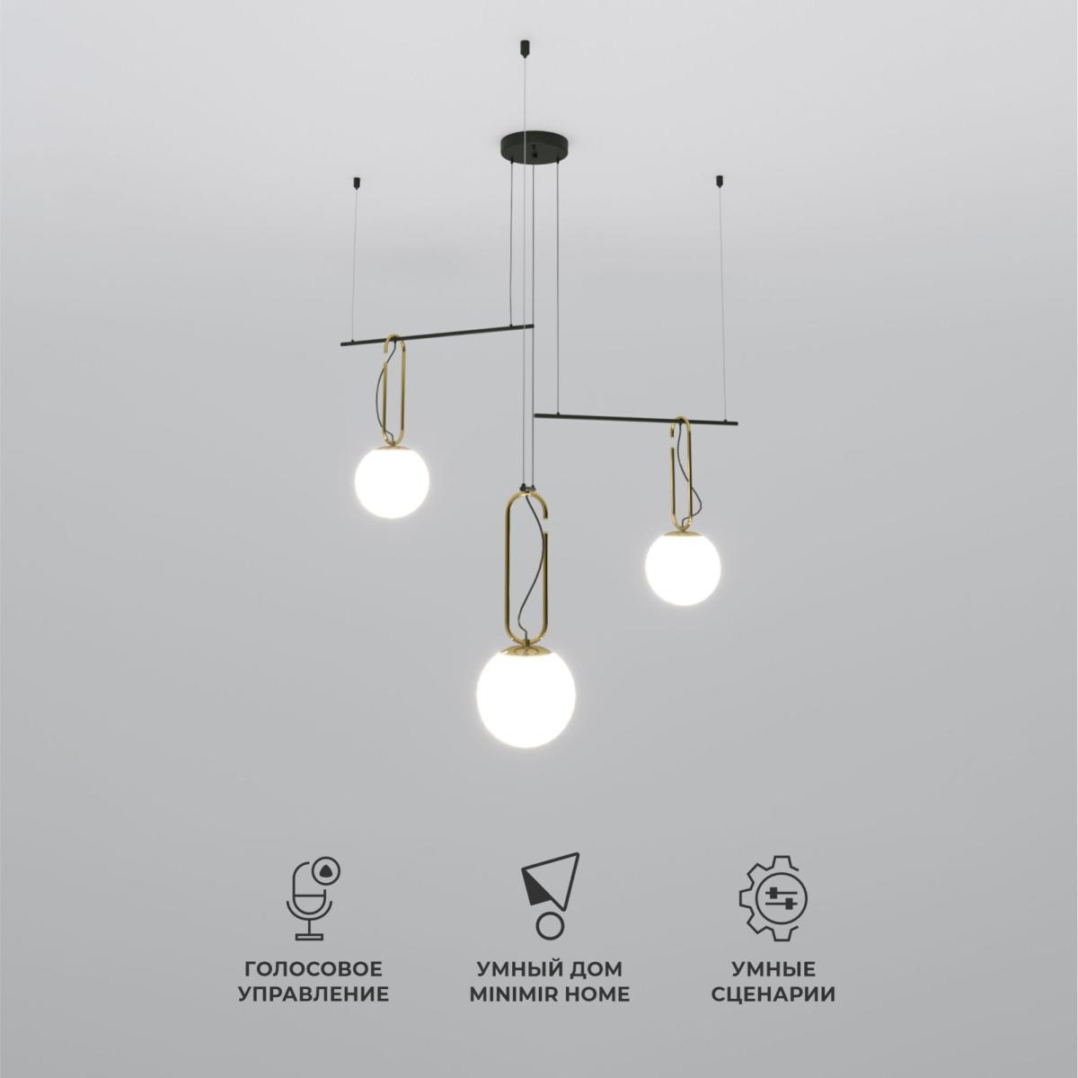 Подвесная люстра Eurosvet Riche 70143/3 черный Smart a060839