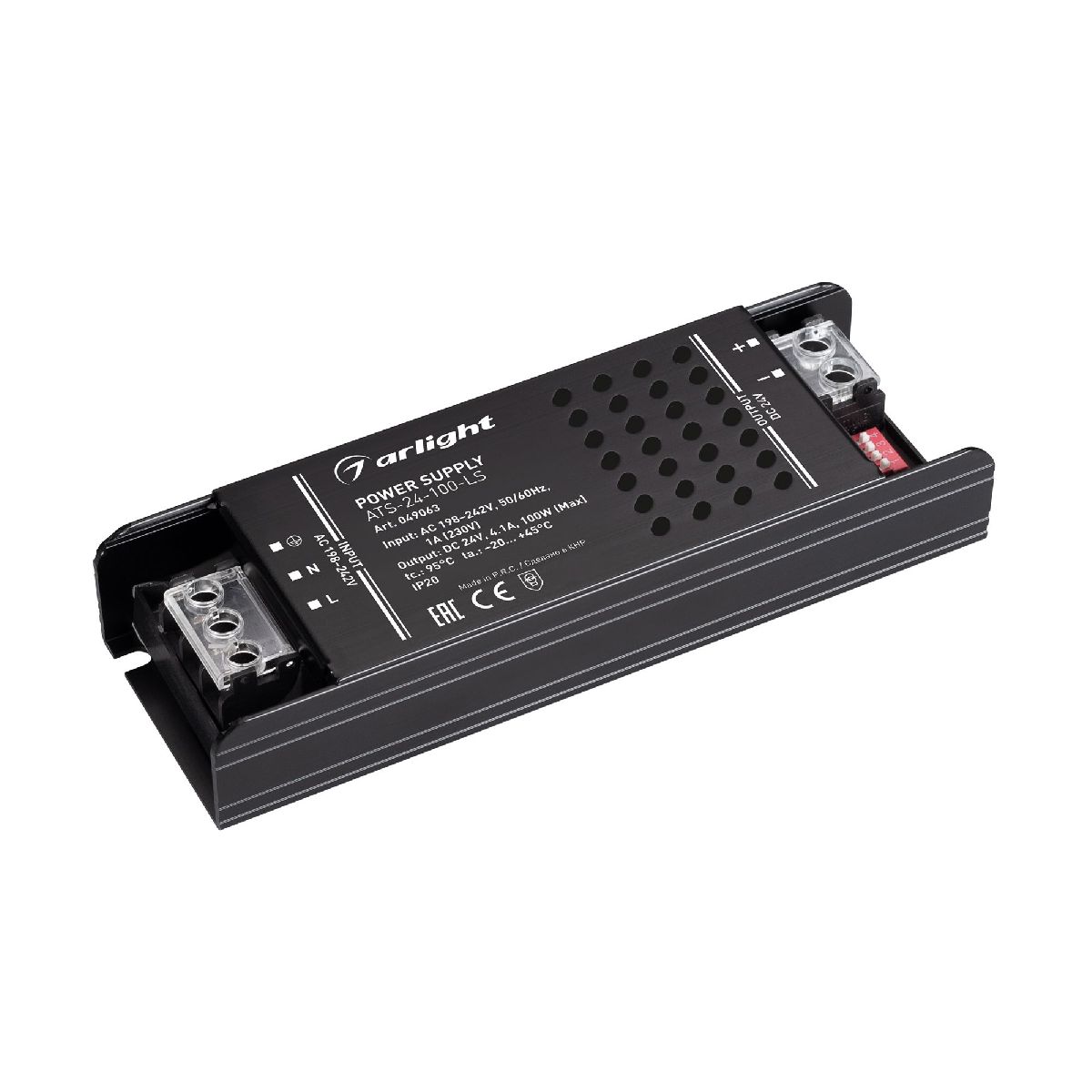 Блок питания Arlight ATS-24-100-LS (24V, 4.1A, 100W) 049063 Блок питания Arlight ATS-24-100-LS (24V, 4.1A, 100W) 049063