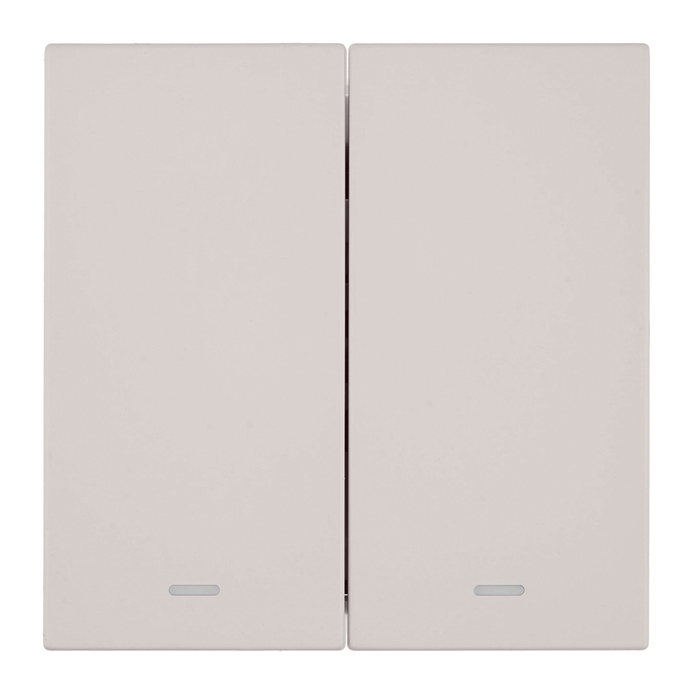 Выключатель 2-клавишный c индикатором (механизм) Stekker Мия 250В 10А RSW10-3102-10 пудровый жемчуг 50476