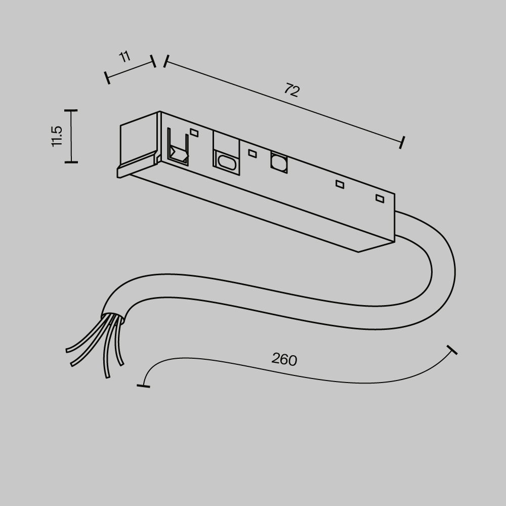 Ввод питания Exility X Maytoni TRA239B-42B