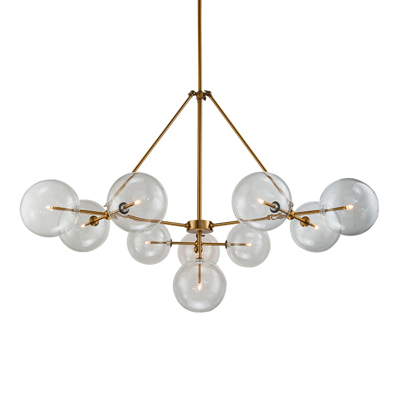 Люстра на штанге Delight Collection Globe Mobile KG0965P-10B brass Люстра на штанге Delight Collection Globe Mobile KG0965P-10B brass