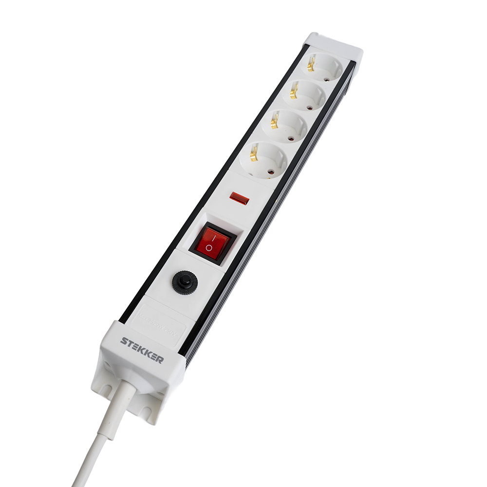 Сетевой фильтр 4-местный с/з Stekker Techno HM22-41-05 50149