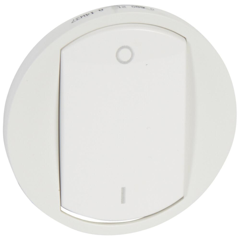 Лицевая панель Legrand Celiane выключателя одноклавишного белая 068001