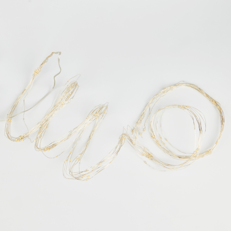 Гирлянда Uniel ULD-E0200-200/STB/3AA WARM WHITE IP44