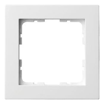 Рамка Jasmart G-Classic 1-постовая белый глянцевый поликарбонат G1001W