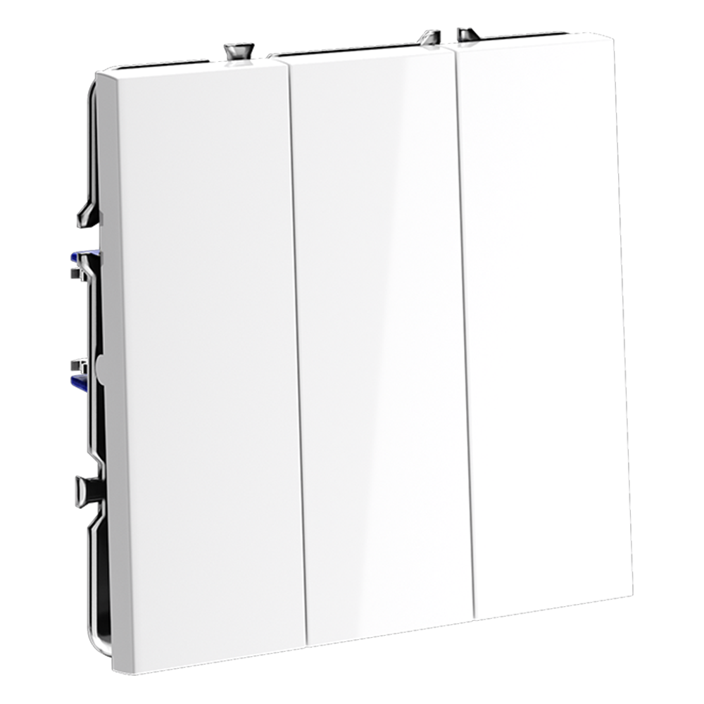 Выключатель трехклавишный Voltum S70 VLS030101 (белый глянцевый)