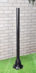 Столб для садово-паркового светильника, металл, черный 