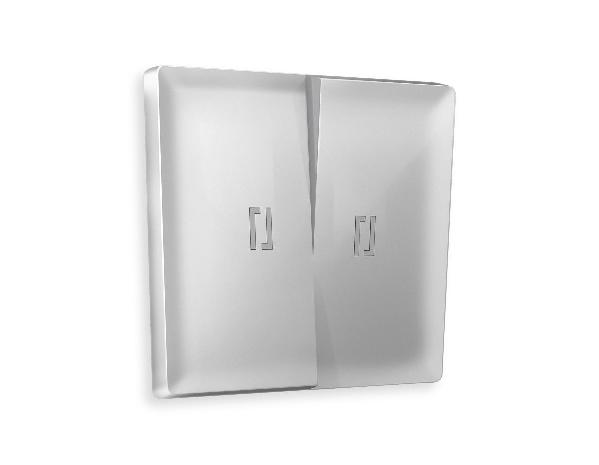Лицевая панель для выключателя двухклавишного с подсветкой Ambrella Volt Alfa AP4040