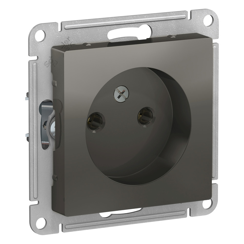 Розетка б/з, 16А Systeme Electric AtlasDesign Сталь ATN000941