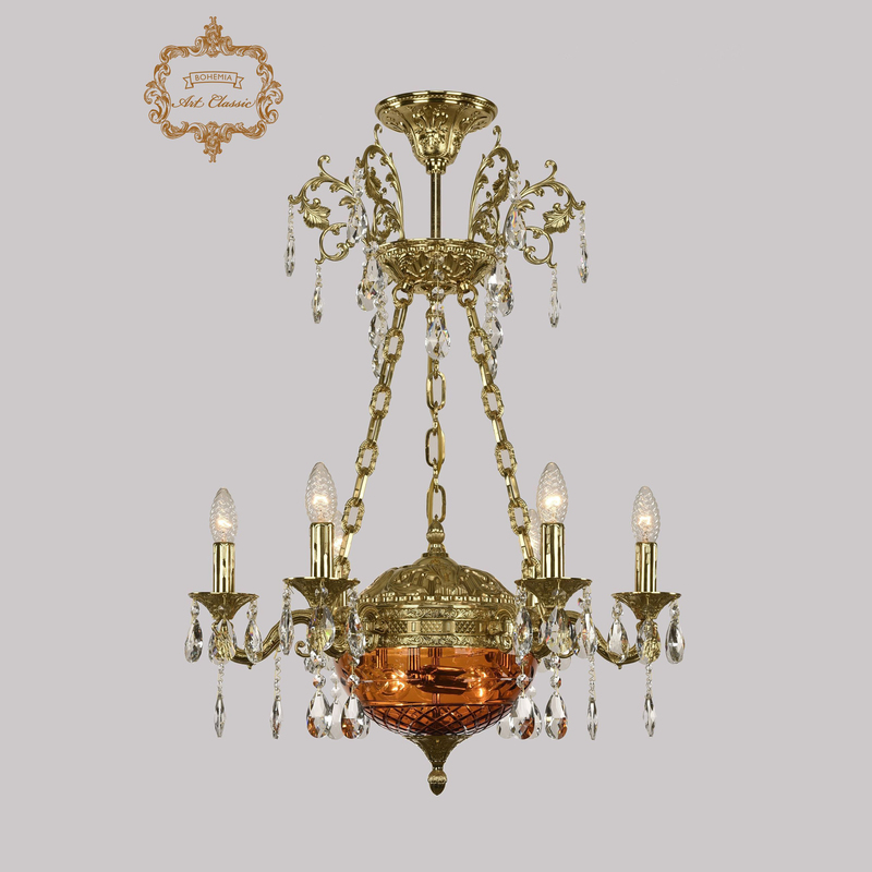 Подвесная люстра Art Classic 31.51.6.CK125SP.250SP.G.Sp.Amber.1B