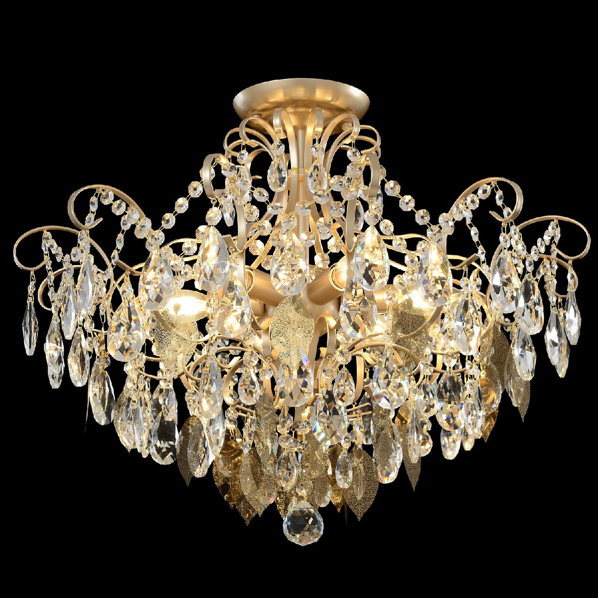 Потолочная люстра Crystal Lux ESMIRALDA PL6 GOLD Потолочная люстра Crystal Lux ESMIRALDA PL6 GOLD