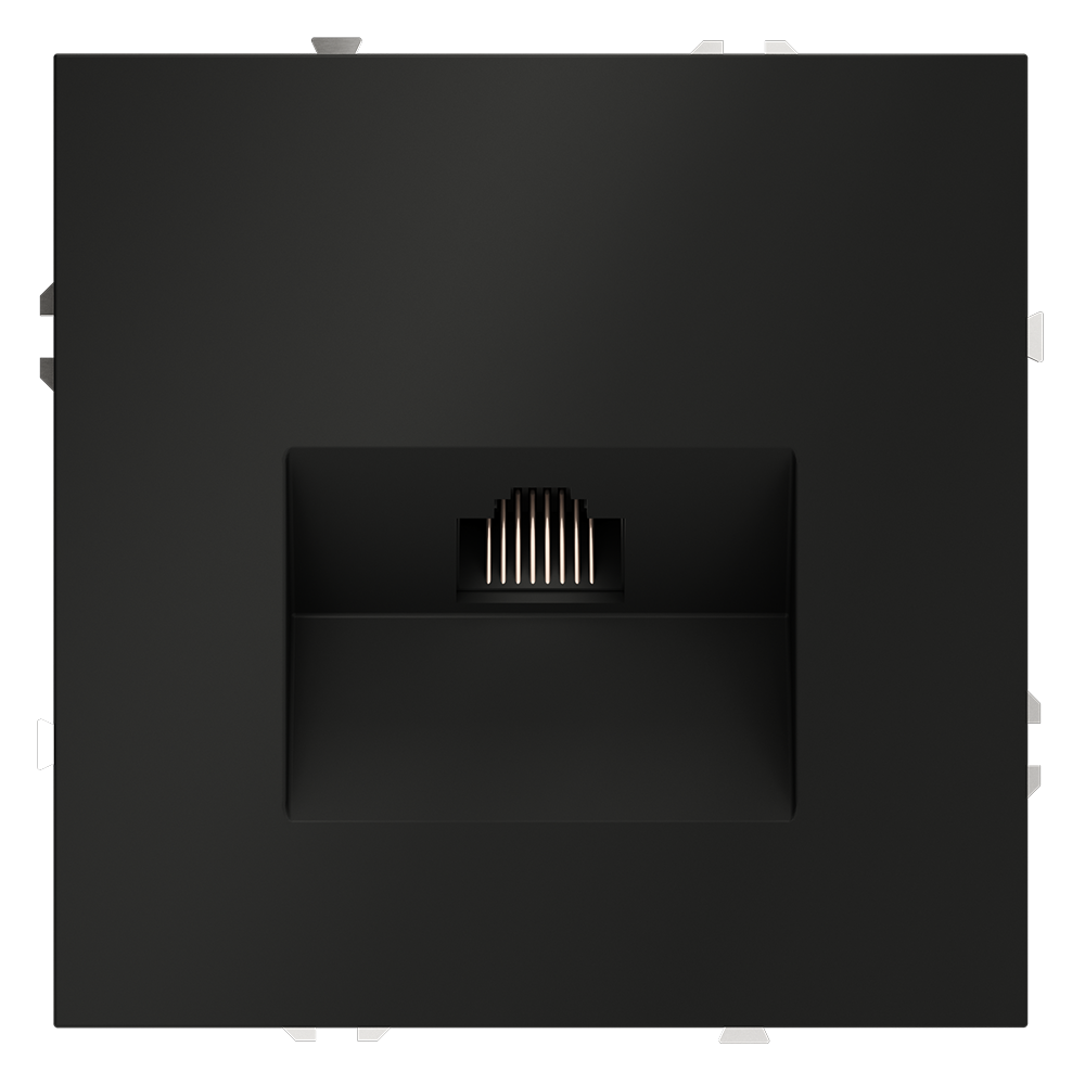 Розетка компьютерная Voltum S70 VLS060108 (черный матовый)