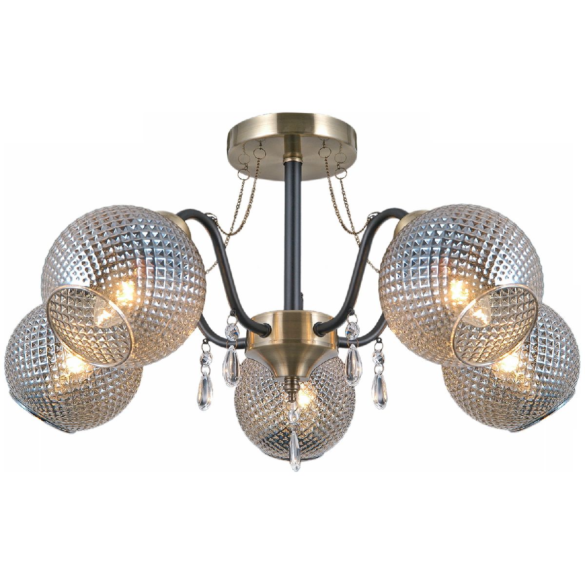 Люстра на штанге Illumico IL0432-5CSQ-29 AB BK Люстра на штанге Illumico IL0432-5CSQ-29 AB BK
