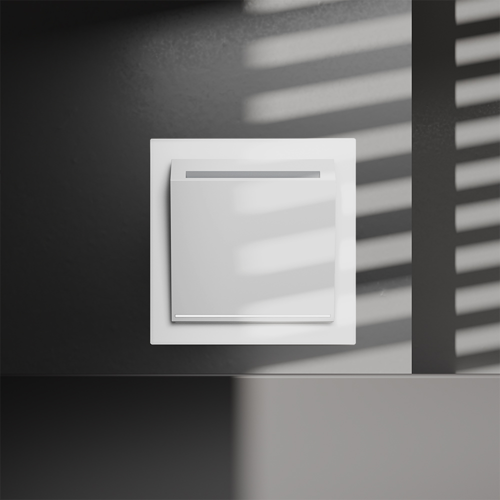 Выключатель встраиваемый Voltum S70 карточный 16А, (белый матовый) VLS010702