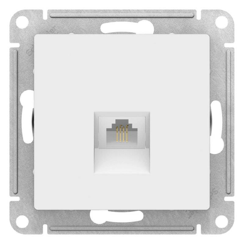 Розетка телефонная RJ11, механизм Systeme Electric AtlasDesign Лотос ATN001381