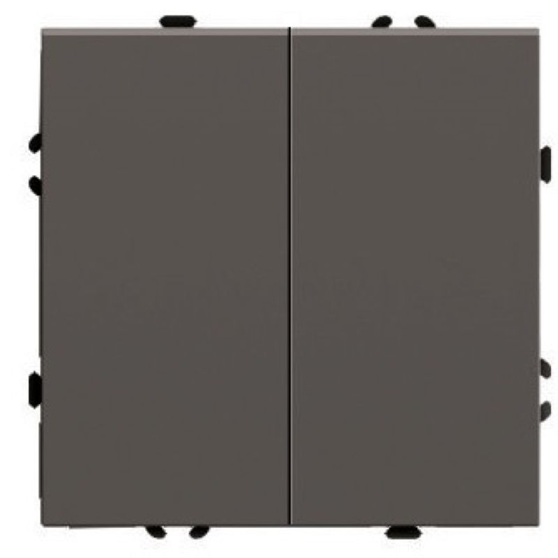 Переключатель 2-клавишный (механизм) Stekker Эмили 250В 10А RSW10-5107-09 антрацит soft touch 49921