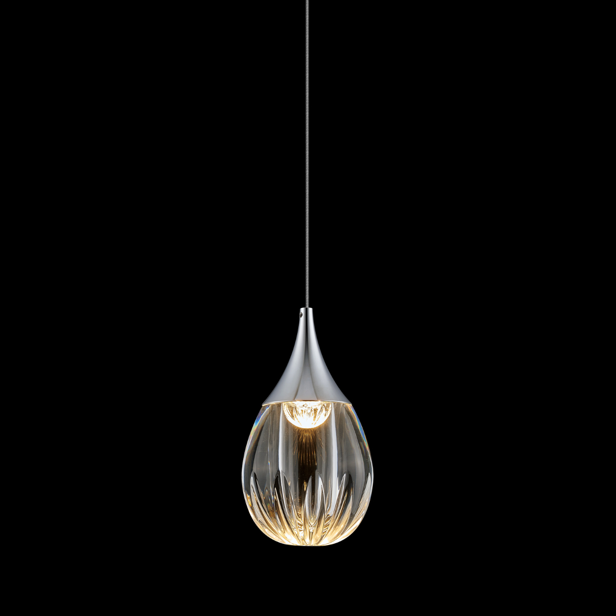 Подвесной светильник Delight Collection Stilla MD24001004-1A chrome/clear Подвесной светильник Delight Collection Stilla MD24001004-1A chrome/clear