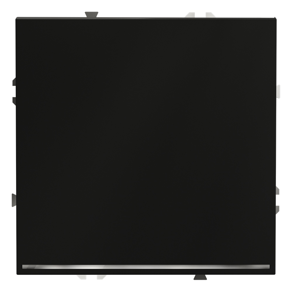 Выключатель одноклавишный с подсветкой Voltum S70 VLS010208 (черный матовый)