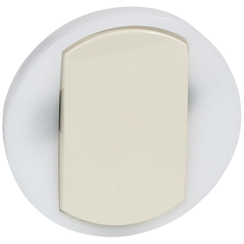 Лицевая панель Legrand Celiane выключателя одноклавишного с контурной подсветкой слоновая кость 067884