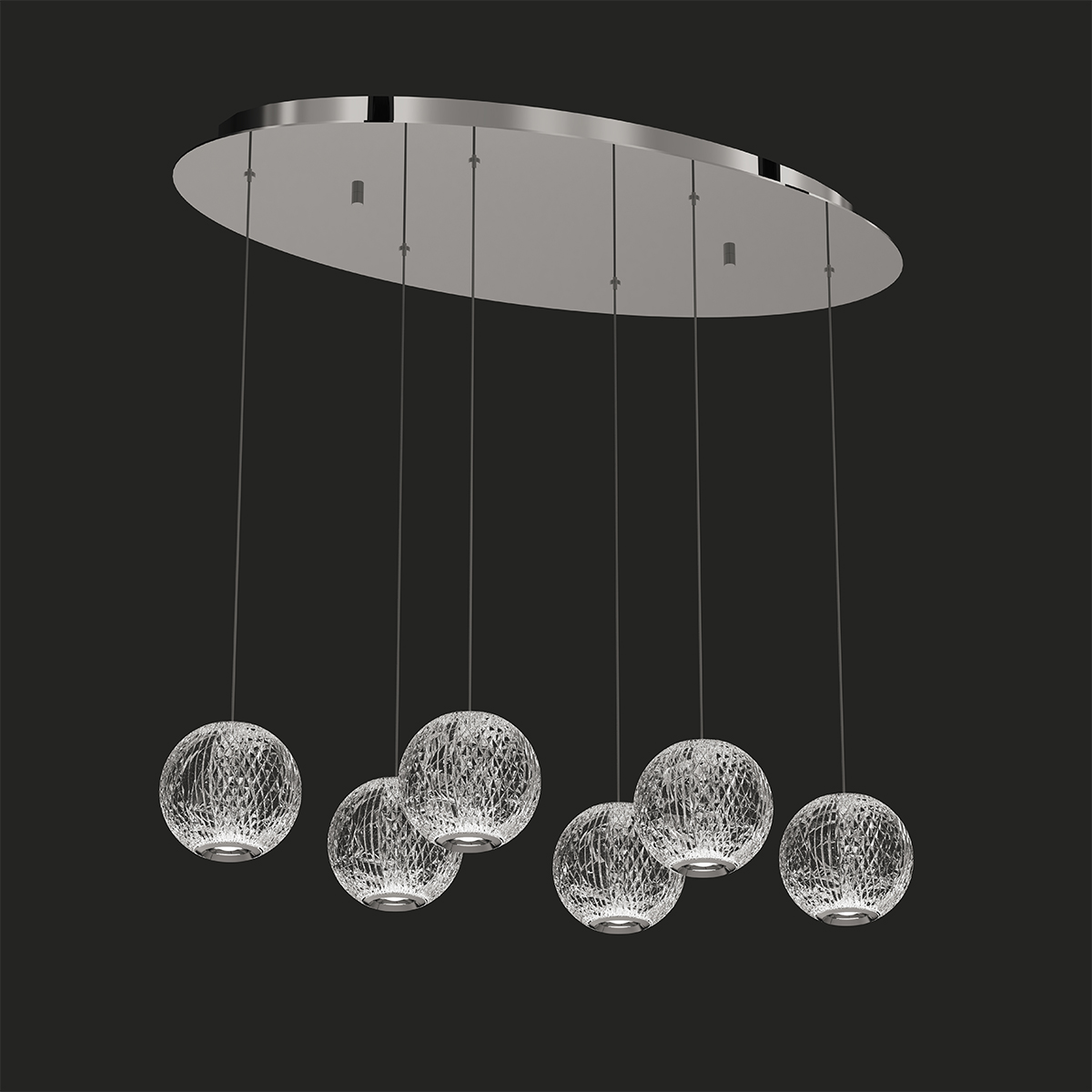 Подвесная люстра DeLight Collection Elliot Diamante MD20001012-6A chrome Подвесная люстра DeLight Collection Elliot Diamante MD20001012-6A chrome