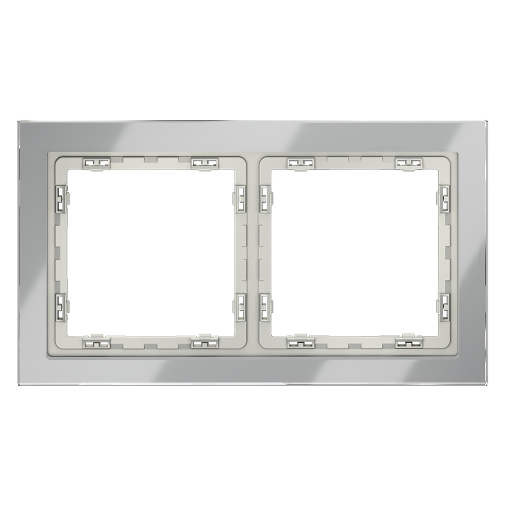 Рамка на 2 поста Voltum S70 VLS110205 (сталь, стекло)