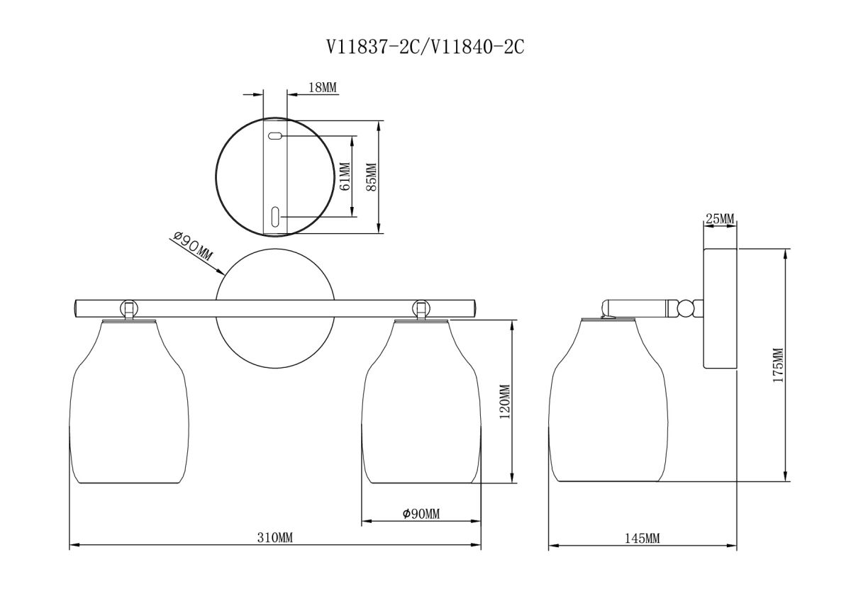 Спот Moderli Adalina V11840-2C
