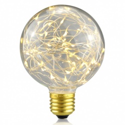 Лампа LED, E27 Шар болшой, 220V, 1W, теплый белый 2700К, новогодняя, 80Лм