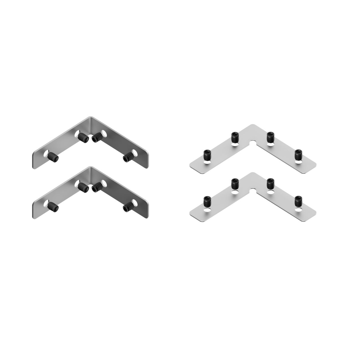 Комплект угловых соединителей для шинопровода под натяжной потолок, серебристый 4 шт Hesby Lighting ElDeko HSBL_0190 Комплект угловых соединителей для шинопровода под натяжной потолок, серебристый 4 шт Hesby Lighting ElDeko HSBL_0190