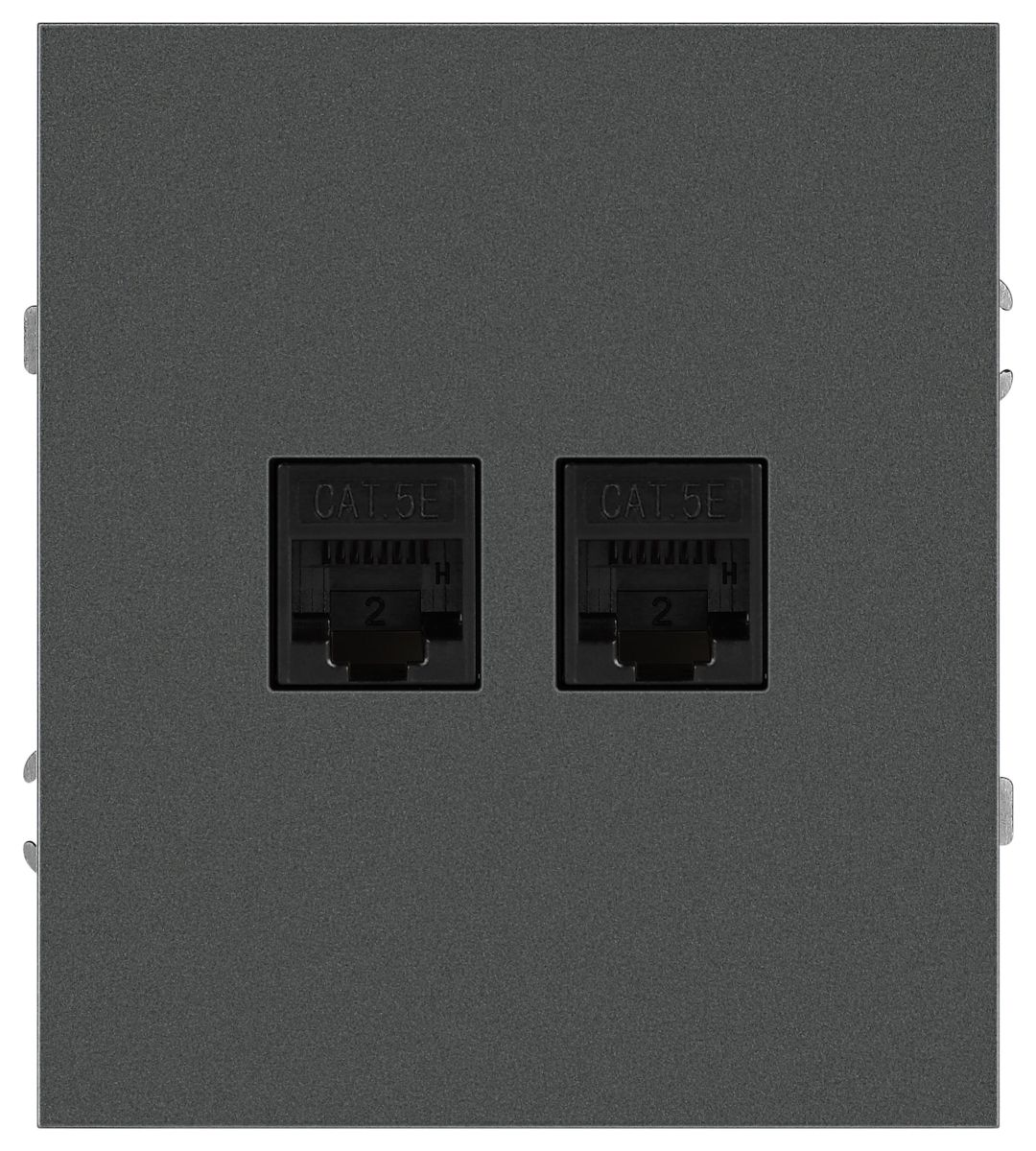Розетка Эра Arktik 16-3108-06 информационная двойная 2XRJ45 графит Б0070489