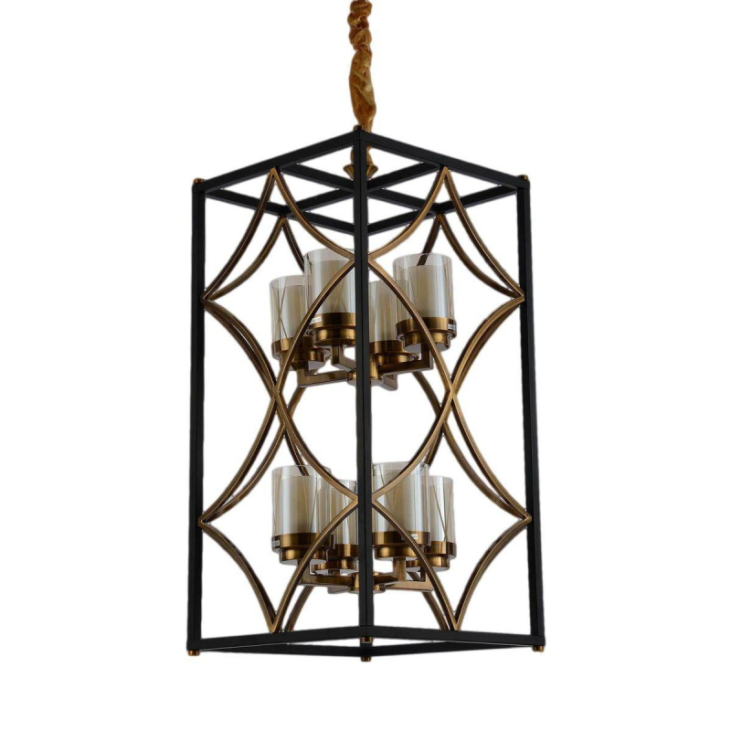 Подвесная люстра Lumina Deco Quadrato LDP 1223-8 BK+MD Подвесная люстра Lumina Deco Quadrato LDP 1223-8 BK+MD