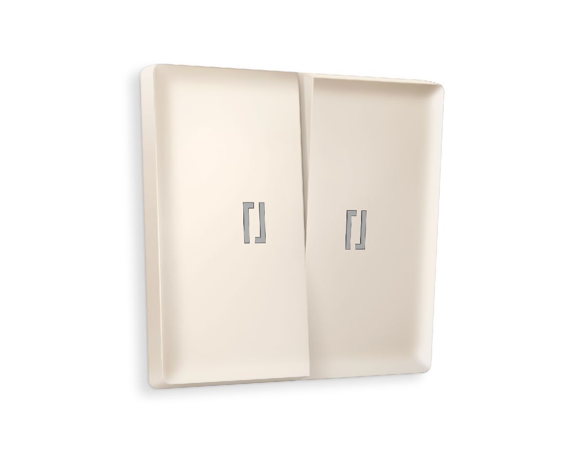 Лицевая панель для выключателя двухклавишного с подсветкой Ambrella Volt Alfa AP3240