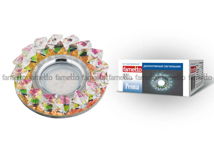 Встраиваемый светильник Fametto Peonia DLS-P117 GU5.3 CHROME/COLOR Встраиваемый светильник Fametto Peonia DLS-P117 GU5.3 CHROME/COLOR