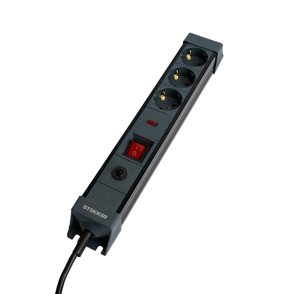 Сетевой фильтр 3-местный с/з Stekker Techno HM22-31-03 50154