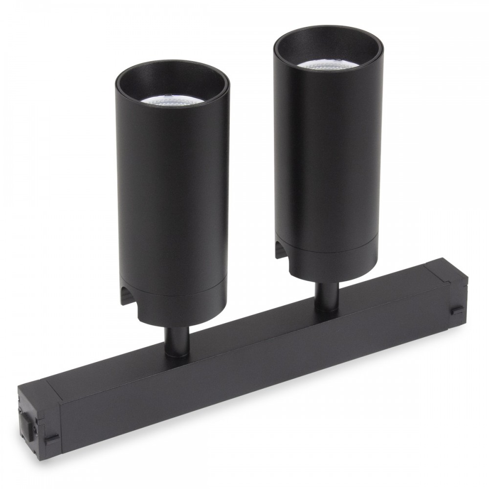 Трековый однофазный светильник AM Group Plain Opal AM590 2X10W 3000K BK