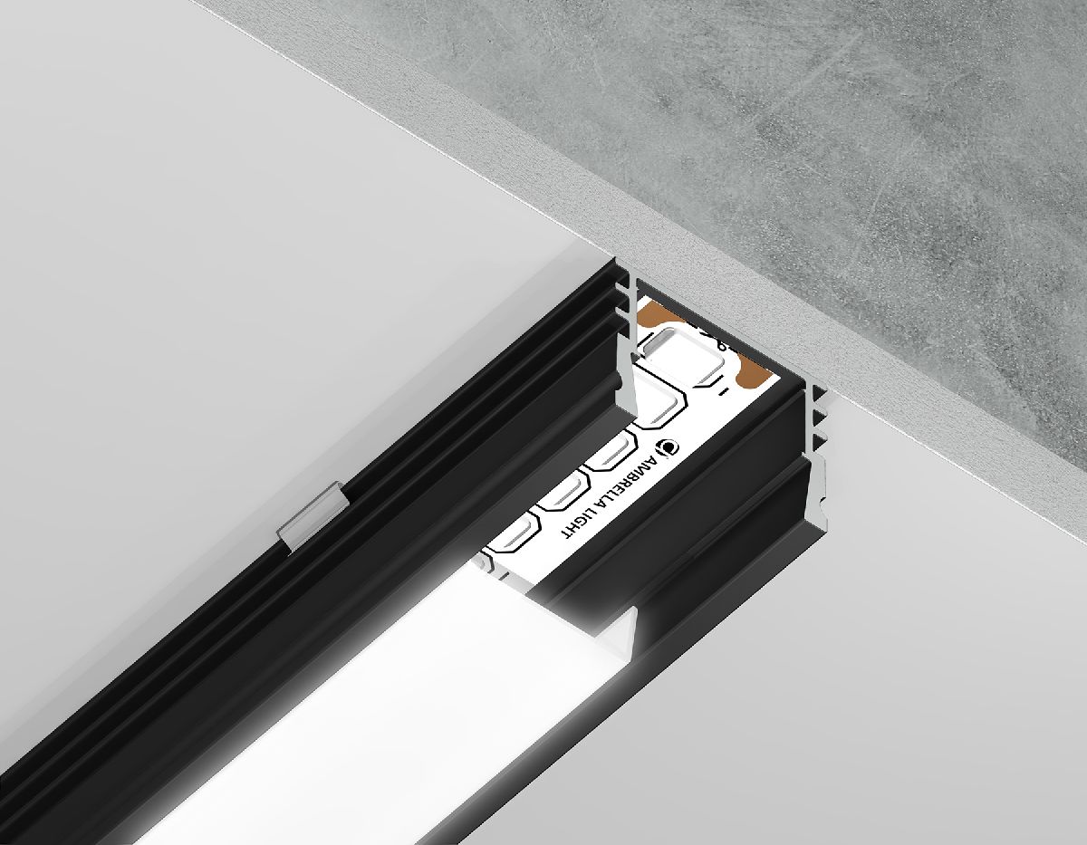 Алюминиевый накладной профиль Ambrella Light Alum Profile GP1750BK Алюминиевый накладной профиль Ambrella Light Alum Profile GP1750BK