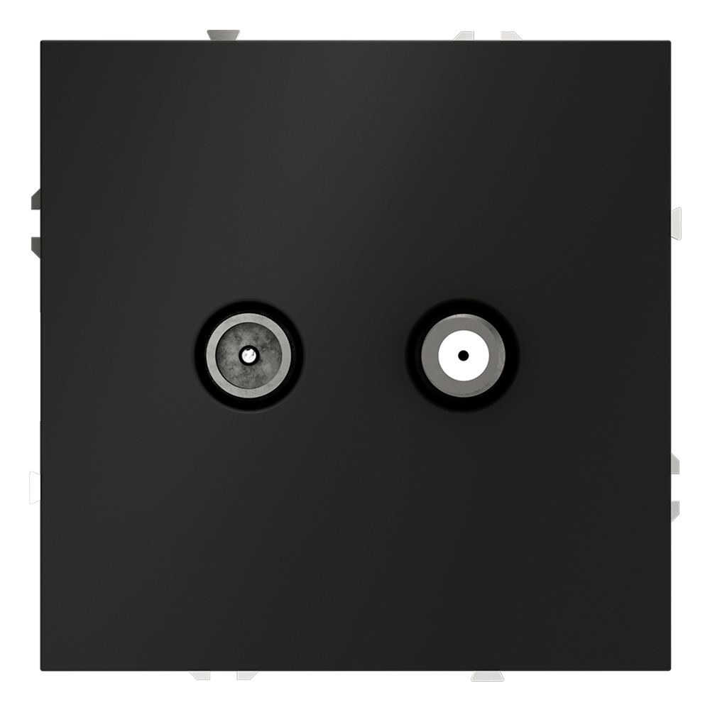 Розетка телевизионная Voltum S70 VLS060408 (черный матовый)