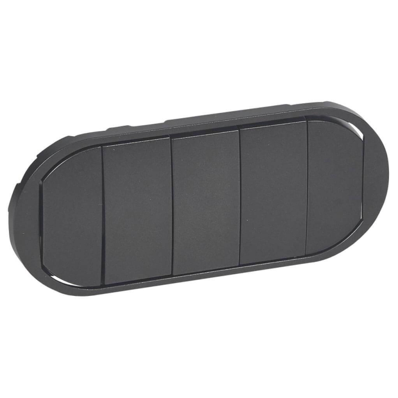 Лицевая панель Legrand Celiane выключателя пятиклавишного графит 067905