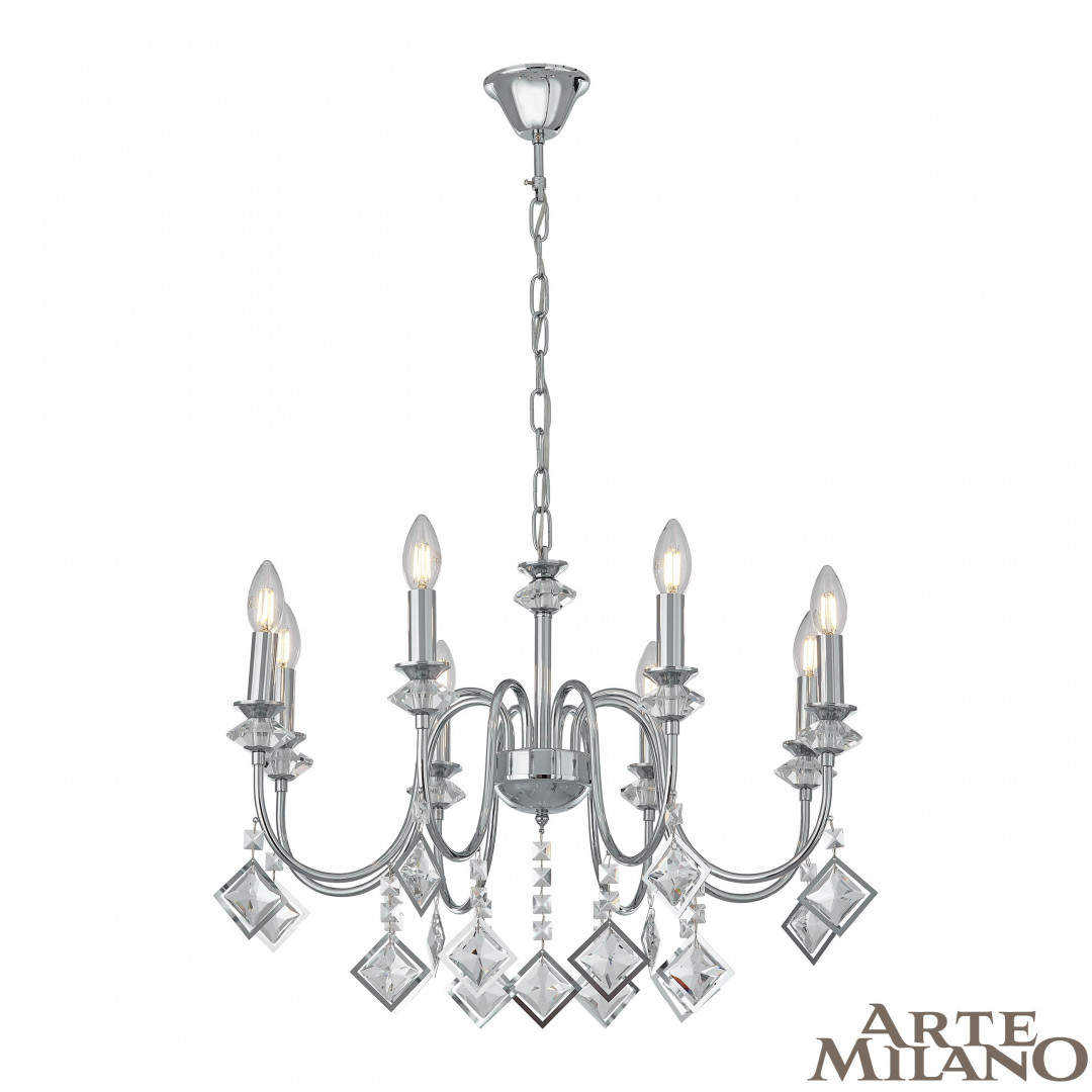 Подвесная люстра Arte Milano 342101/8 CR Подвесная люстра Arte Milano 342101/8 CR