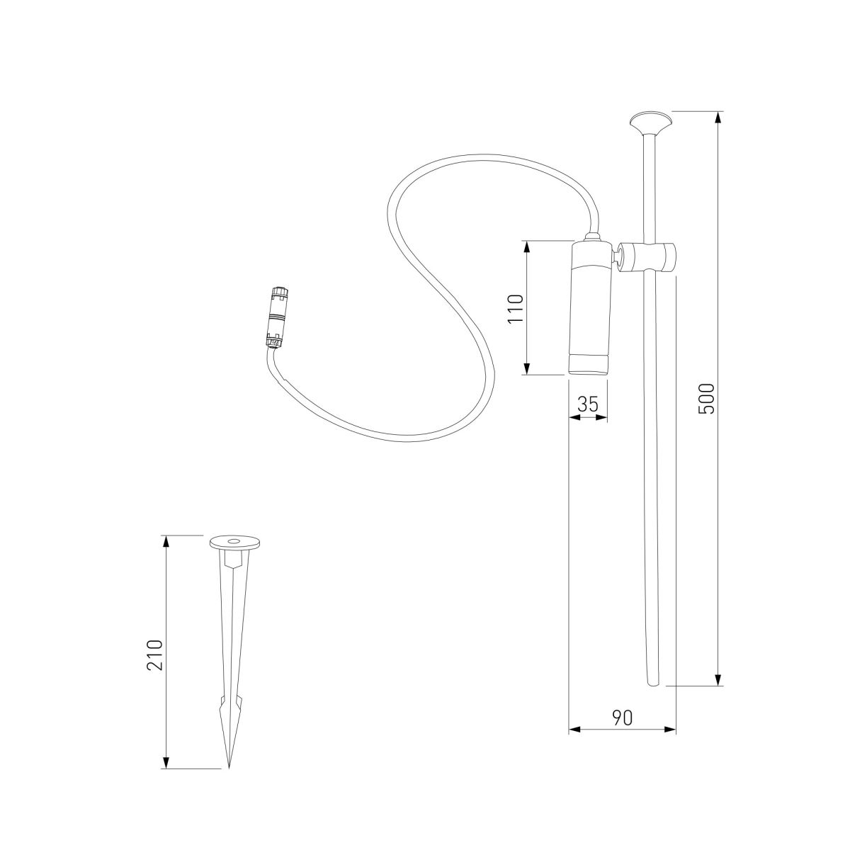 Ландшафтный светильник Elektrostandard Covert 35173/S черный 4690389219283 a072079
