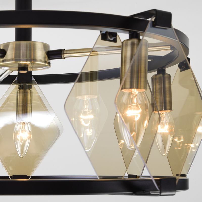 Потолочная люстра Eurosvet Aragon 60116/5 черный Потолочная люстра Eurosvet Aragon 60116/5 черный