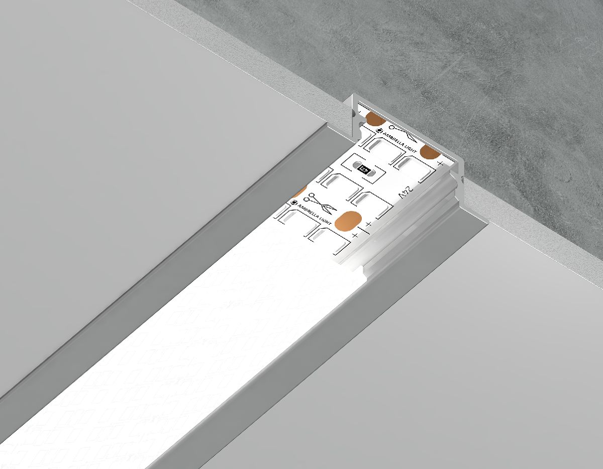 Алюминиевый встраиваемый профиль Ambrella Light Alum Profile GP1200AL Алюминиевый встраиваемый профиль Ambrella Light Alum Profile GP1200AL