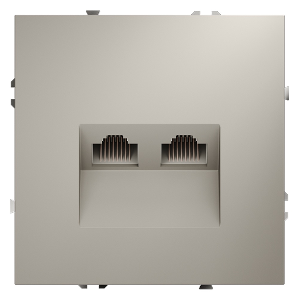 Розетка компьютерная двойная Voltum S70 VLS060203