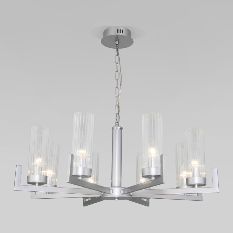 Подвесная люстра Eurosvet Arganie 60133/8 серебро Подвесная люстра Eurosvet Arganie 60133/8 серебро